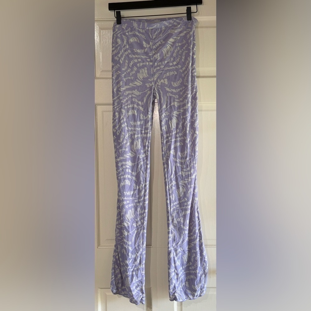 Skims Lilac Swirl Summer Mesh Pants, Size Large